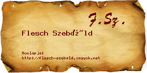 Flesch Szebáld névjegykártya
